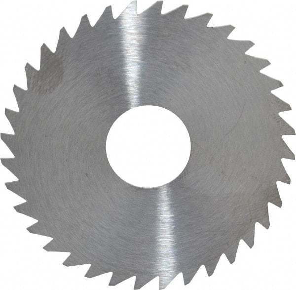 RobbJack - 1-3/4" Diam x 0.0312" Blade Thickness x 1/2" Arbor Hole Diam, 36 Tooth Slitting and Slotting Saw - Arbor Connection, Right Hand, Uncoated, Solid Carbide, Concave Ground - Best Tool & Supply