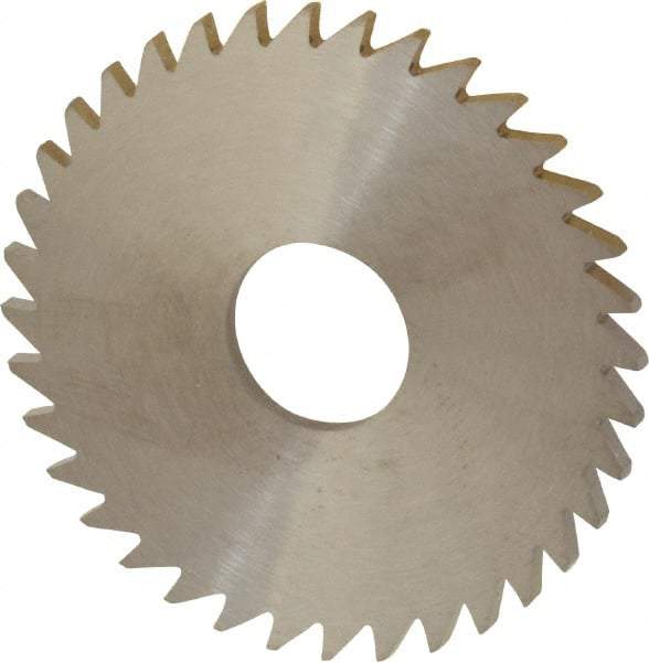 RobbJack - 1-3/4" Diam x 0.0781" Blade Thickness x 1/2" Arbor Hole Diam, 36 Tooth Slitting and Slotting Saw - Arbor Connection, Right Hand, Uncoated, Solid Carbide, Concave Ground - Best Tool & Supply