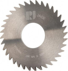 RobbJack - 1-3/4" Diam x 1/16" Blade Thickness x 5/8" Arbor Hole Diam, 36 Tooth Slitting and Slotting Saw - Arbor Connection, Right Hand, Uncoated, Solid Carbide, Concave Ground - Best Tool & Supply