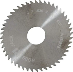 RobbJack - 2" Diam x 0.035" Blade Thickness x 1/2" Arbor Hole Diam, 48 Tooth Slitting and Slotting Saw - Arbor Connection, Right Hand, Uncoated, Solid Carbide, Concave Ground - Best Tool & Supply