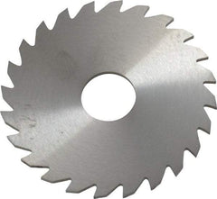 RobbJack - 2" Diam x 1/16" Blade Thickness x 1/2" Arbor Hole Diam, 24 Tooth Slitting and Slotting Saw - Arbor Connection, Right Hand, Uncoated, Solid Carbide, Concave Ground - Best Tool & Supply