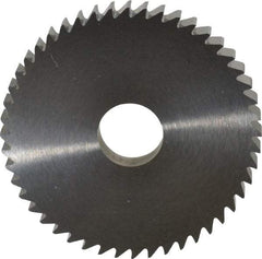 RobbJack - 2" Diam x 1/4" Blade Thickness x 1/2" Arbor Hole Diam, 48 Tooth Slitting and Slotting Saw - Arbor Connection, Right Hand, Uncoated, Solid Carbide, Concave Ground - Best Tool & Supply