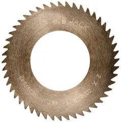 RobbJack - 2" Diam x 0.0312" Blade Thickness x 1" Arbor Hole Diam, 48 Tooth Slitting and Slotting Saw - Arbor Connection, Right Hand, Uncoated, Solid Carbide, Concave Ground - Best Tool & Supply