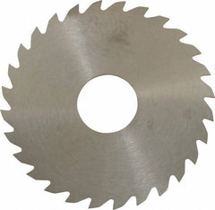 RobbJack - 2-1/4" Diam x 0.04" Blade Thickness x 5/8" Arbor Hole Diam, 28 Tooth Slitting and Slotting Saw - Arbor Connection, Right Hand, Uncoated, Solid Carbide, Concave Ground - Best Tool & Supply