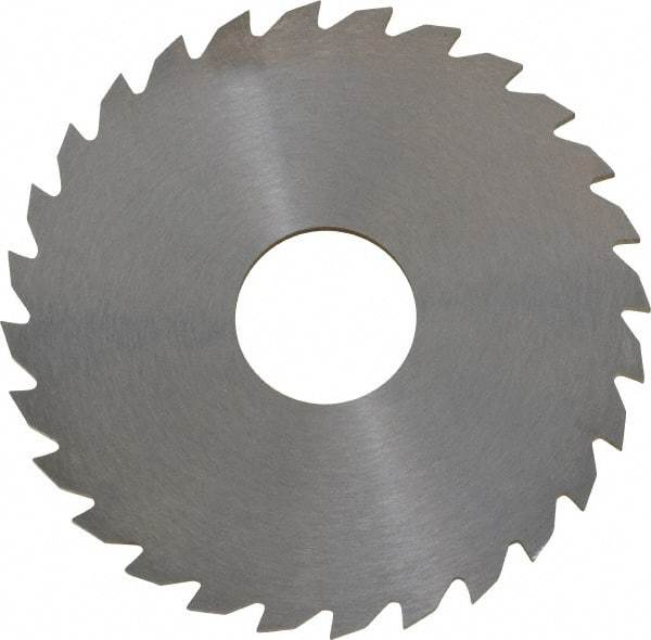 RobbJack - 2-1/4" Diam x 0.0781" Blade Thickness x 5/8" Arbor Hole Diam, 28 Tooth Slitting and Slotting Saw - Arbor Connection, Right Hand, Uncoated, Solid Carbide, Concave Ground - Best Tool & Supply