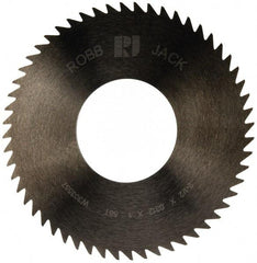 RobbJack - 2-1/2" Diam x 0.0312" Blade Thickness x 1" Arbor Hole Diam, 56 Tooth Slitting and Slotting Saw - Arbor Connection, Right Hand, Uncoated, Solid Carbide, Concave Ground - Best Tool & Supply