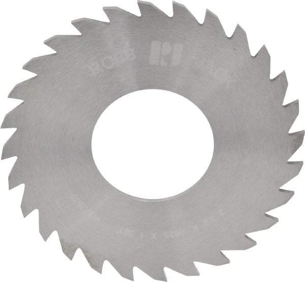 RobbJack - 2-1/2" Diam x 1/16" Blade Thickness x 1" Arbor Hole Diam, 28 Tooth Slitting and Slotting Saw - Arbor Connection, Right Hand, Uncoated, Solid Carbide, Concave Ground - Best Tool & Supply