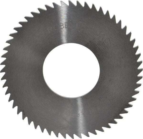 RobbJack - 2-1/2" Diam x 1/16" Blade Thickness x 1" Arbor Hole Diam, 56 Tooth Slitting and Slotting Saw - Arbor Connection, Right Hand, Uncoated, Solid Carbide, Concave Ground - Best Tool & Supply