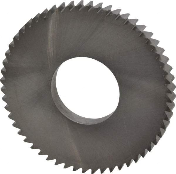 RobbJack - 2-1/2" Diam x 1/4" Blade Thickness x 1" Arbor Hole Diam, 56 Tooth Slitting and Slotting Saw - Arbor Connection, Right Hand, Uncoated, Solid Carbide, Concave Ground - Best Tool & Supply