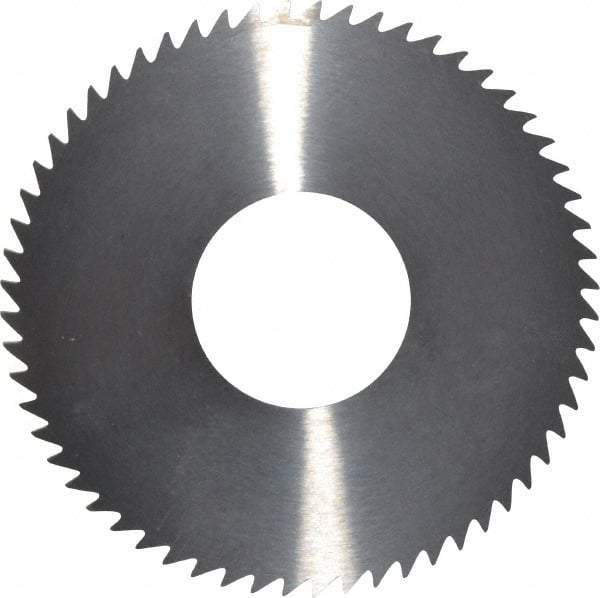 RobbJack - 2-3/4" Diam x 1/16" Blade Thickness x 1" Arbor Hole Diam, 60 Tooth Slitting and Slotting Saw - Arbor Connection, Right Hand, Uncoated, Solid Carbide, Concave Ground - Best Tool & Supply