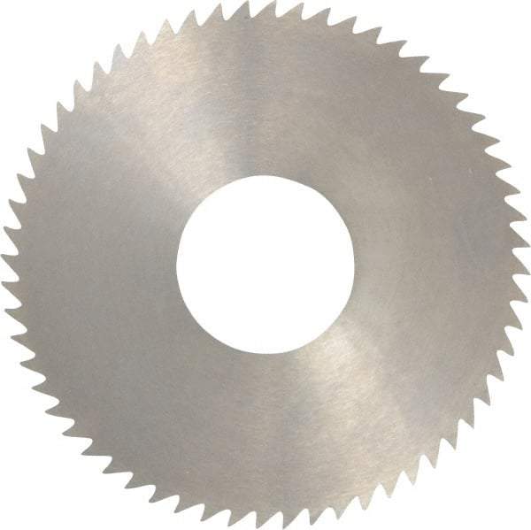 RobbJack - 3" Diam x 0.0312" Blade Thickness x 1" Arbor Hole Diam, 60 Tooth Slitting and Slotting Saw - Arbor Connection, Right Hand, Uncoated, Solid Carbide, Concave Ground - Best Tool & Supply