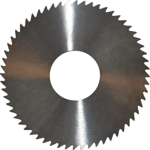 RobbJack - 3" Diam x 1/8" Blade Thickness x 1" Arbor Hole Diam, 60 Tooth Slitting and Slotting Saw - Arbor Connection, Right Hand, Uncoated, Solid Carbide, Concave Ground - Best Tool & Supply