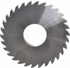 RobbJack - 3" Diam x 1/4" Blade Thickness x 1" Arbor Hole Diam, 30 Tooth Slitting and Slotting Saw - Arbor Connection, Right Hand, Uncoated, Solid Carbide, Concave Ground - Best Tool & Supply