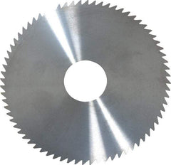 RobbJack - 4" Diam x 0.035" Blade Thickness x 1" Arbor Hole Diam, 72 Tooth Slitting and Slotting Saw - Arbor Connection, Right Hand, Uncoated, Solid Carbide, Concave Ground - Best Tool & Supply