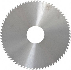 RobbJack - 4" Diam x 0.0468" Blade Thickness x 1" Arbor Hole Diam, 72 Tooth Slitting and Slotting Saw - Arbor Connection, Right Hand, Uncoated, Solid Carbide, Concave Ground - Best Tool & Supply