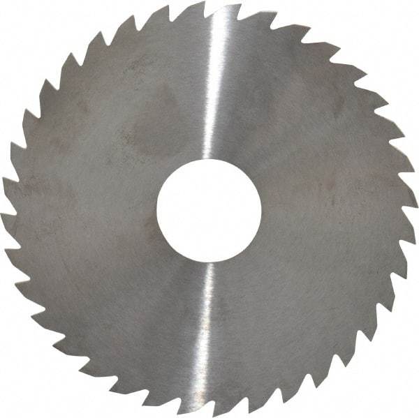 RobbJack - 4" Diam x 0.0781" Blade Thickness x 1" Arbor Hole Diam, 36 Tooth Slitting and Slotting Saw - Arbor Connection, Right Hand, Uncoated, Solid Carbide, Concave Ground - Best Tool & Supply