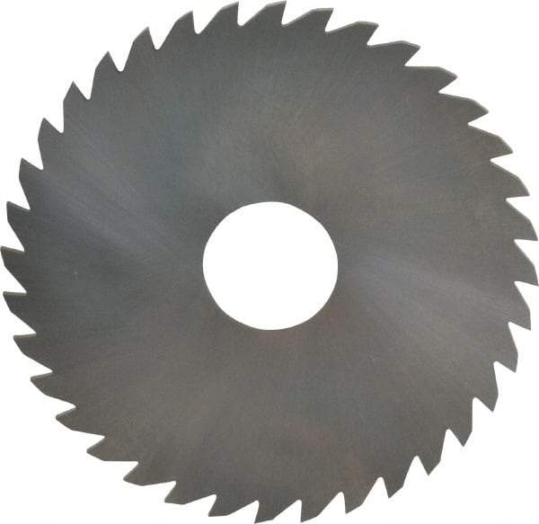 RobbJack - 4" Diam x 0.0937" Blade Thickness x 1" Arbor Hole Diam, 36 Tooth Slitting and Slotting Saw - Arbor Connection, Right Hand, Uncoated, Solid Carbide, Concave Ground - Best Tool & Supply