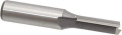 Amana Tool - 3/8" Diam, 1/2" Shank Diam, 1" Length of Cut, 2 Flute Straight Router Bit - 2-3/4" Overall Length, Carbide Tipped - Best Tool & Supply