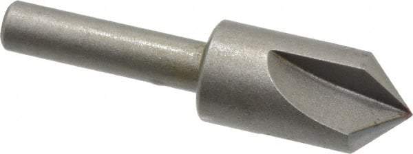 Keo - 1/2" Head Diam, 1/4" Shank Diam, 3 Flute 90° High Speed Steel Countersink - Bright Finish, 2" OAL, Single End, Straight Shank, Right Hand Cut - Best Tool & Supply