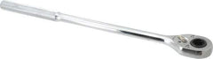 Proto - 1/2" Drive Pear Head Female Drive Ratchet - Chrome Finish, 16" OAL, 24 Gear Teeth, Standard Head - Best Tool & Supply