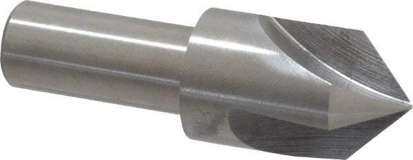 Interstate - 3/4" Head Diam, 1/2" Shank Diam, 3 Flute 90° High Speed Steel Countersink - Bright Finish, 2-3/4" OAL, Single End, Straight Shank, Right Hand Cut - Best Tool & Supply