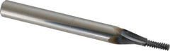 Scientific Cutting Tools - #10-32 UNF, 0.12" Cutting Diam, 3 Flute, Solid Carbide Helical Flute Thread Mill - Internal Thread, 0.326" LOC, 2-1/2" OAL, 1/4" Shank Diam - Best Tool & Supply