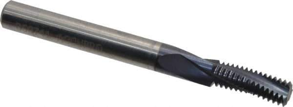 Accupro - 5/16-24 UNF, 0.235" Cutting Diam, 3 Flute, Solid Carbide Helical Flute Thread Mill - Internal Thread, 5/8" LOC, 2-1/2" OAL, 1/4" Shank Diam - Best Tool & Supply