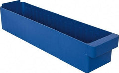 Quantum Storage - 23-7/8" Deep, Blue High-Impact Polystyrene Drawer Bin - 4-5/8" High x 5-9/16" Wide x 23-7/8" Long - Best Tool & Supply