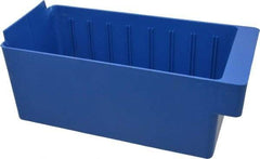 Quantum Storage - 11-5/8" Deep, Blue High-Impact Polystyrene Drawer Bin - 4-5/8" High x 5-9/16" Wide x 11-5/8" Long - Best Tool & Supply