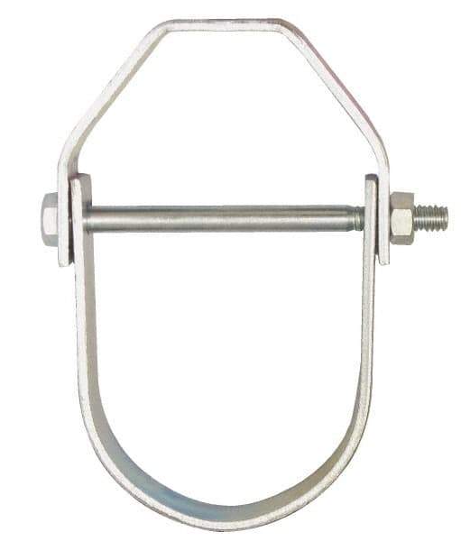 Empire - 3-1/2" Pipe, 1/2" Rod, Carbon Steel Adjustable Clevis Hanger - Electro Galvanized - Best Tool & Supply