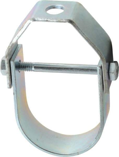 Empire - 1-1/2" Pipe, 3/8" Rod, Carbon Steel Adjustable Clevis Hanger - Electro Galvanized - Best Tool & Supply