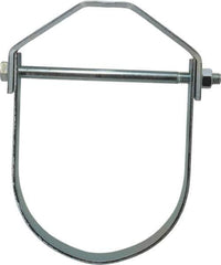 Empire - 6" Pipe, 3/4" Rod, Carbon Steel Adjustable Clevis Hanger - Electro Galvanized - Best Tool & Supply