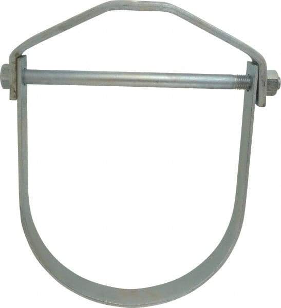 Empire - 10" Pipe, 7/8" Rod, Carbon Steel Adjustable Clevis Hanger - Electro Galvanized - Best Tool & Supply