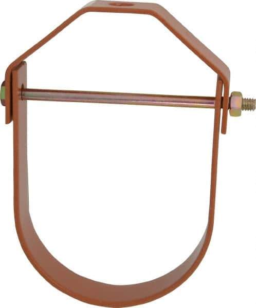 Empire - 4" Pipe, 5/8" Rod, Carbon Steel Adjustable Clevis Hanger - Copper Plated - Best Tool & Supply