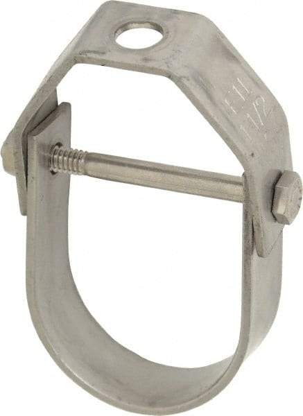 Empire - 1-1/2" Pipe, 3/8" Rod, Grade 304 Stainless Steel Adjustable Clevis Hanger - Best Tool & Supply