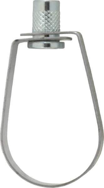 Empire - 1-1/4" Pipe, 3/8" Rod, Carbon Steel Emlok Swivel Ring Hanger - Pre-Galvanized, 600 Lb Capacity - Best Tool & Supply