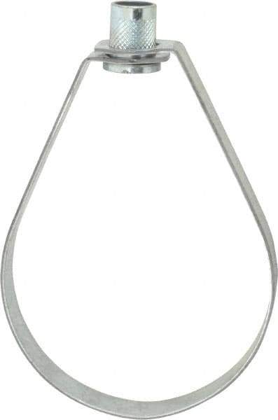 Empire - 4" Pipe, 5/8" Rod, Carbon Steel Emlok Swivel Ring Hanger - Pre-Galvanized, 1,250 Lb Capacity - Best Tool & Supply