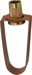 Empire - 1/2" Pipe, 3/8" Rod, Carbon Steel Emlok Swivel Ring Hanger - Copper Plated, 400 Lb Capacity - Best Tool & Supply