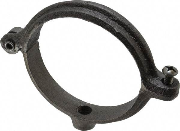 Empire - 3" Pipe, 1/2" Rod, Malleable Iron Split Ring Hanger - Black, 300 Lb Capacity - Best Tool & Supply