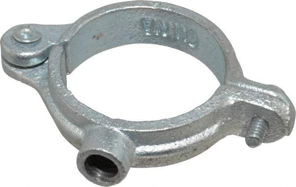 Empire - 1-1/4" Pipe, 3/8" Rod, Malleable Iron Split Ring Hanger - Electro Galvanized, 180 Lb Capacity - Best Tool & Supply