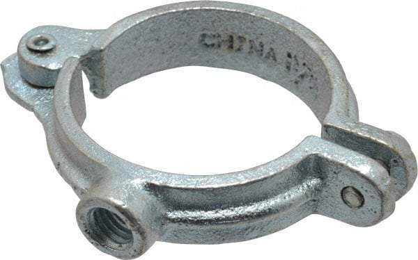 Empire - 1-1/2" Pipe, 3/8" Rod, Malleable Iron Split Ring Hanger - Electro Galvanized, 180 Lb Capacity - Best Tool & Supply