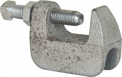 Empire - 1-1/4" Max Flange Thickness, 3/8" Rod Wide Jaw Top Beam Clamp - 400 Lb Capacity, Ductile Iron - Best Tool & Supply