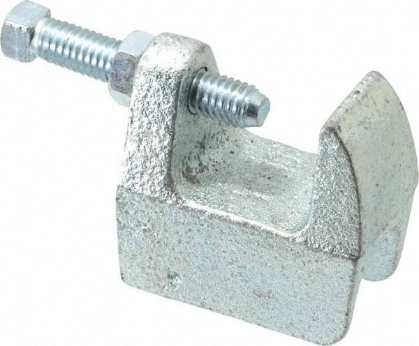 Empire - 1-1/4" Max Flange Thickness, 5/8" Rod Wide Jaw Top Beam Clamp - 800 Lb Capacity, Ductile Iron - Best Tool & Supply