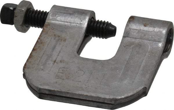 Empire - 3/4" Max Flange Thickness, 1/2" Rod C-Clamp with Locknut - 500 Lb Capacity, Carbon Steel - Best Tool & Supply