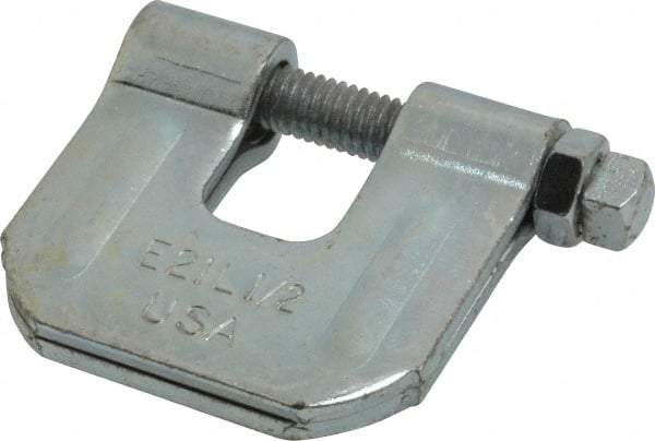 Empire - 3/4" Max Flange Thickness, 1/2" Rod C-Clamp with Locknut - 500 Lb Capacity, Carbon Steel - Best Tool & Supply