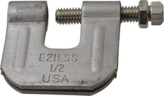 Empire - 3/4" Max Flange Thickness, 1/2" Rod C-Clamp with Locknut - 500 Lb Capacity, 304 Stainless Steel - Best Tool & Supply