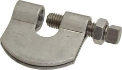 Empire - 3/4" Max Flange Thickness, 5/8" Rod C-Clamp with Locknut - 550 Lb Capacity, 304 Stainless Steel - Best Tool & Supply