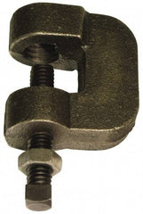 Empire - 3/4" Max Flange Thickness, 5/8" Rod C-Clamp with Locknut - 550 Lb Capacity, Ductile Iron - Best Tool & Supply