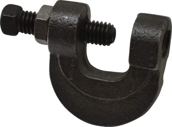 Empire - 3/4" Max Flange Thickness, 1/2" Rod C-Clamp with Locknut - 500 Lb Capacity, Ductile Iron - Best Tool & Supply