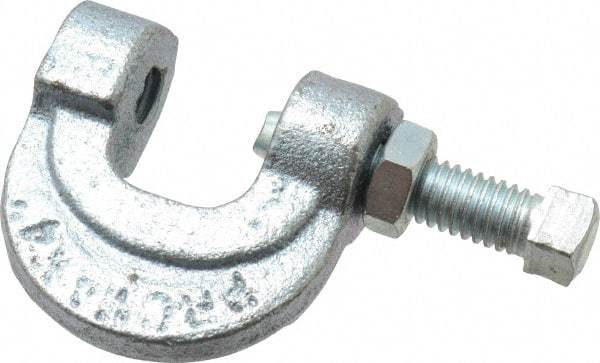 Empire - 3/4" Max Flange Thickness, 3/8" Rod C-Clamp with Locknut - 400 Lb Capacity, Ductile Iron - Best Tool & Supply